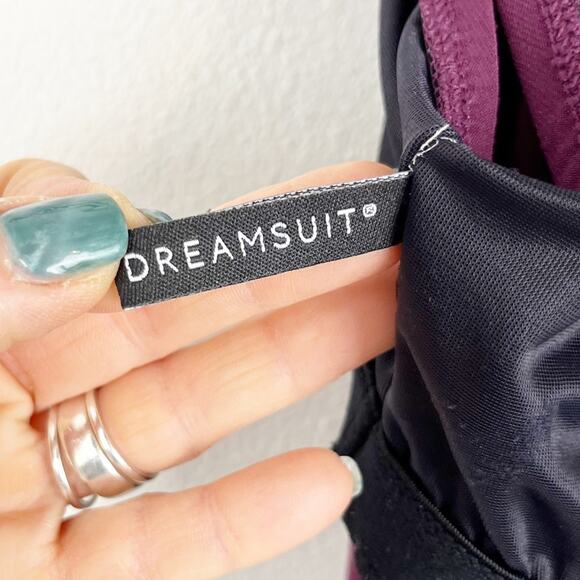 Dreamsuit Tankini Swimsuit Top Padded Shelf Bra Slimming Style Plum Purple - Picture 4 of 5